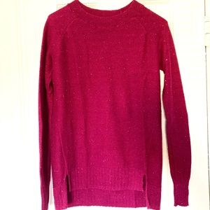 Old Navy Women’s Sweater XS Tall Berry with Multicolored specs